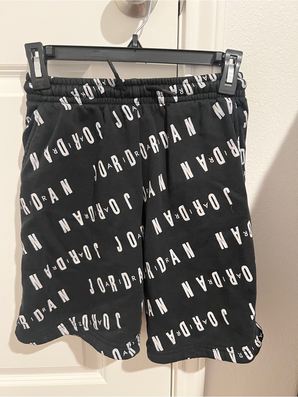Jordan Black Shorts with Red Jumpman Logo